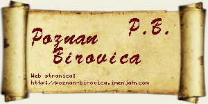 Poznan Birovica vizit kartica